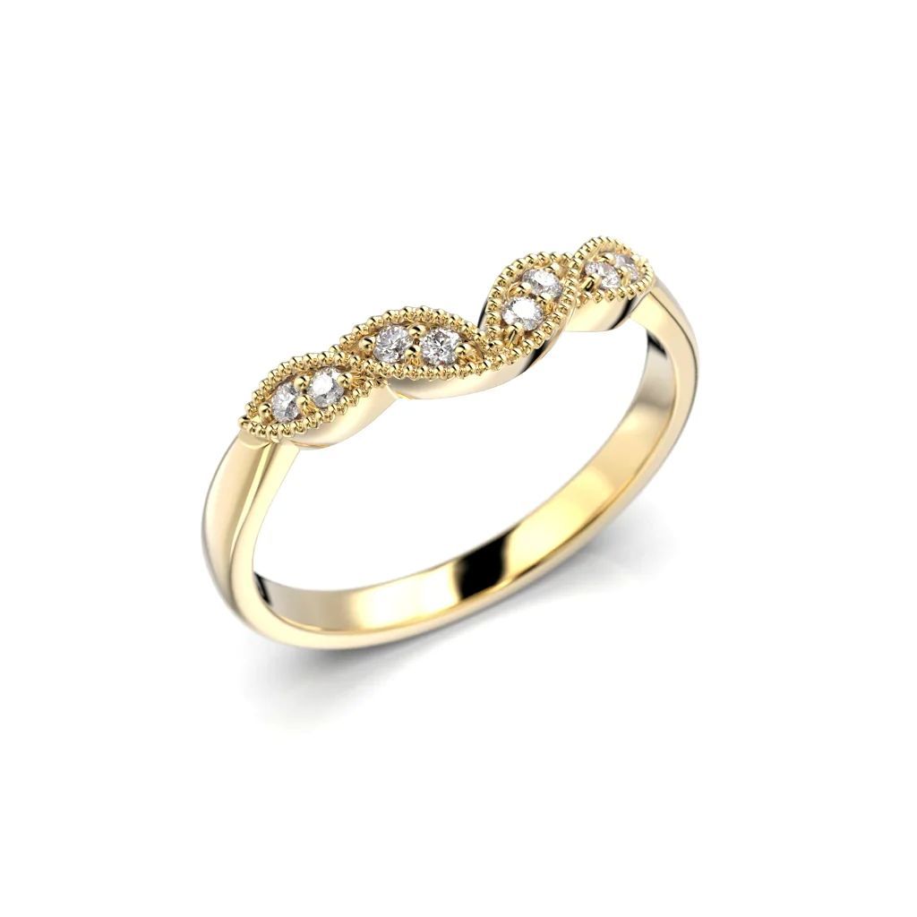 Festive Veera Side timanttisormus, keltakulta 697-008-KK