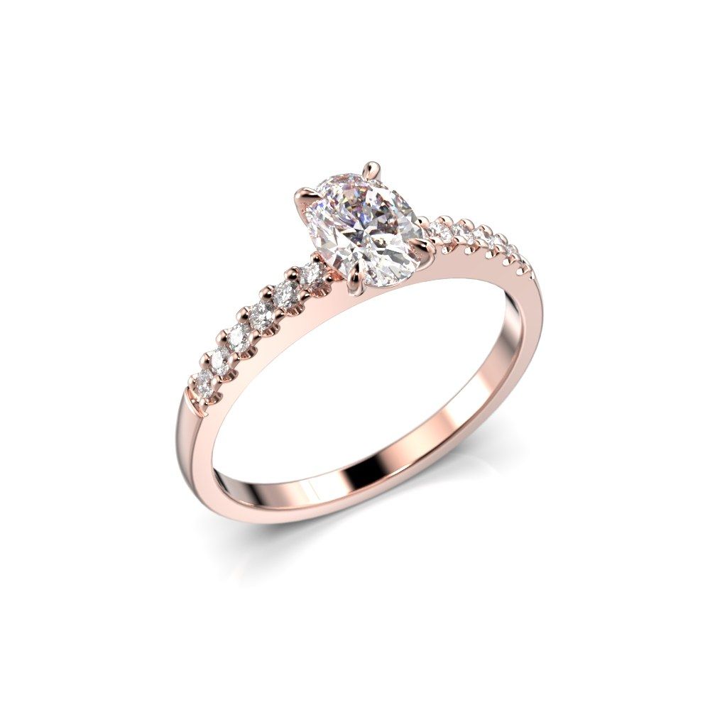 Festive Selena Side timanttisormus, punakulta 703-062-PK