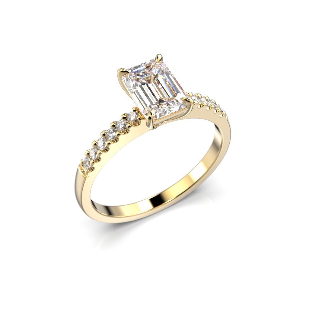 Festive Serena Side timanttisormus, keltakulta 704-112-KK