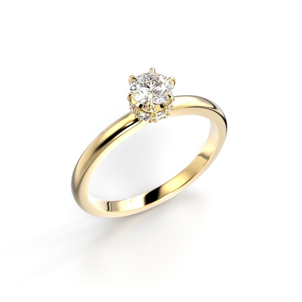 Festive Heidi timanttisormus, keltakulta 710-038-KK