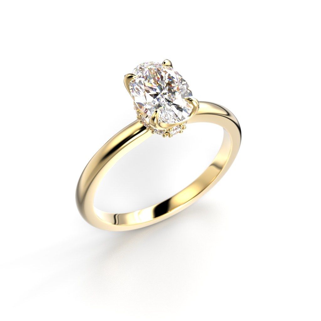 Festive Heidi timanttisormus, keltakulta 711-110-KK