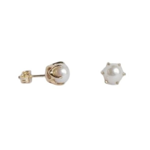Goldene Perlenohrringe, 6 mm 7214760000