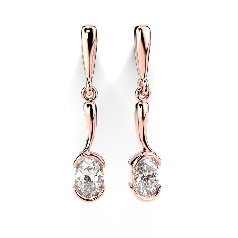 Festive Aurea timanttikorvakorut, punakulta 740-060-PK