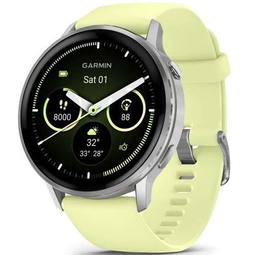 Garmin Venu 4 45mm Silver with Citron Silicone Band 010-03014-02