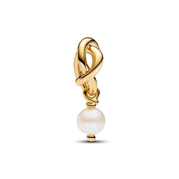 Pandora Treated Freshwater Cultured Pearl Eternity Circle Dangle Charme 763462C06 / Juni 