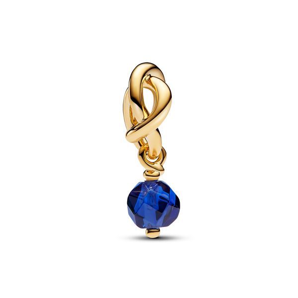 Pandora Faceted Blue Eternity Circle Dangle Charme 763462C09 / September