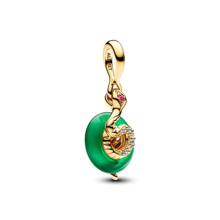 Pandora Snake Green Murano Glass Dangle Charme 763617C01