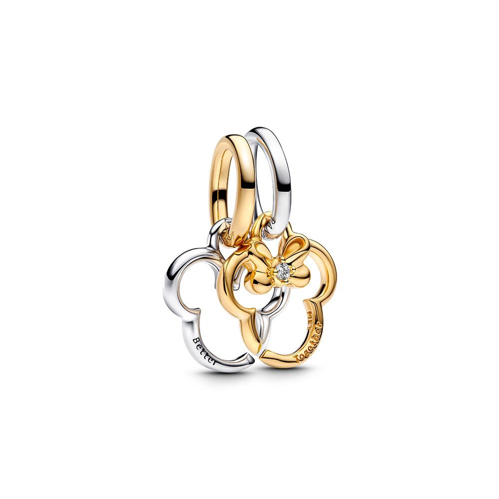 Pandora Disney Mickey Mouse & Minnie Mouse Splittable Dangle Charme 763650C01