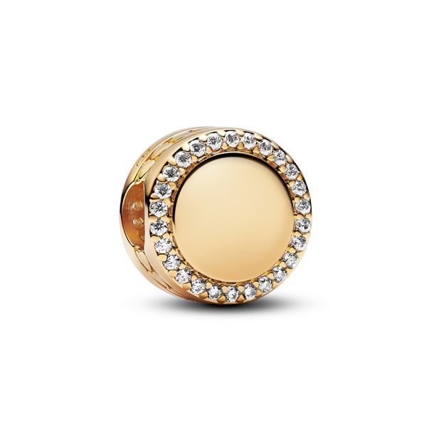 Pandora Engravable Button Charme 768747C01