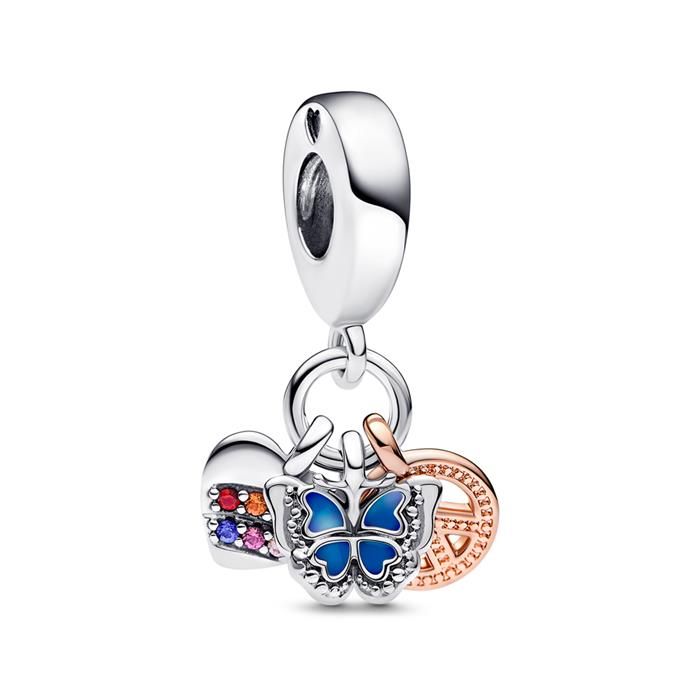Pandora Heart Butterfly Peace Charme 782572C01