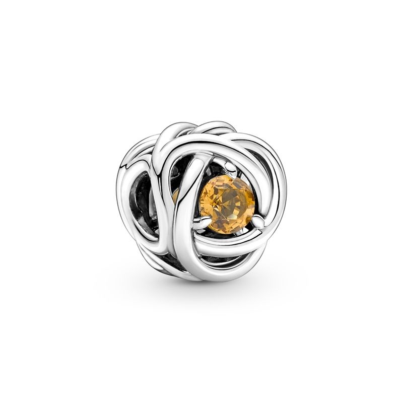 Pandora Moments Orange Eternity Circle Charme 790065C04  /  November