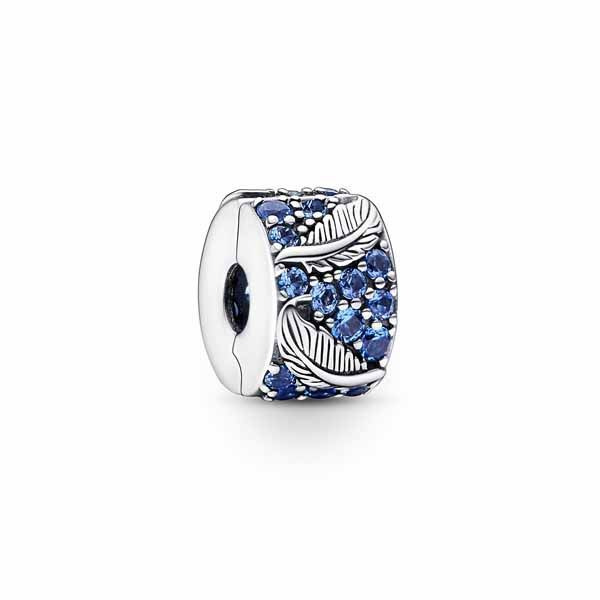 Pandora Curved Feather & Pave Clip Charme 792552C01