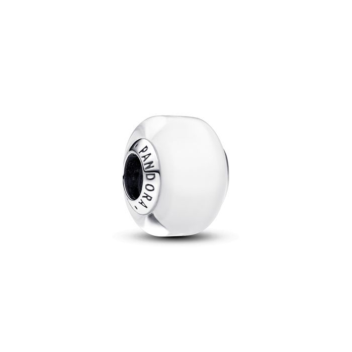 Pandora White Mini Murano Glass berlock 793118C00
