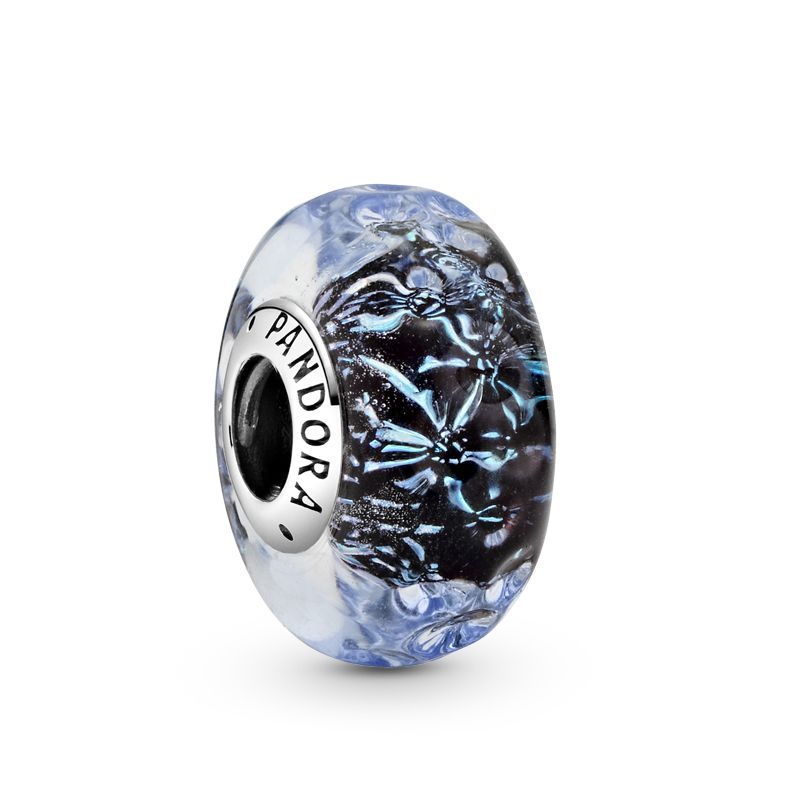 Pandora Wavy Dark Blue Murano Charme 798938C00