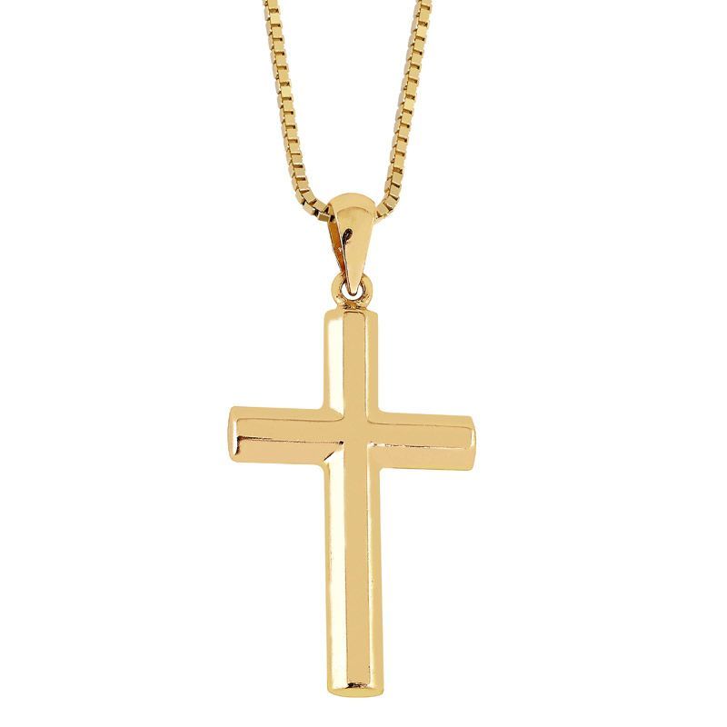 Kultainen ristiriipus 20mm 9037