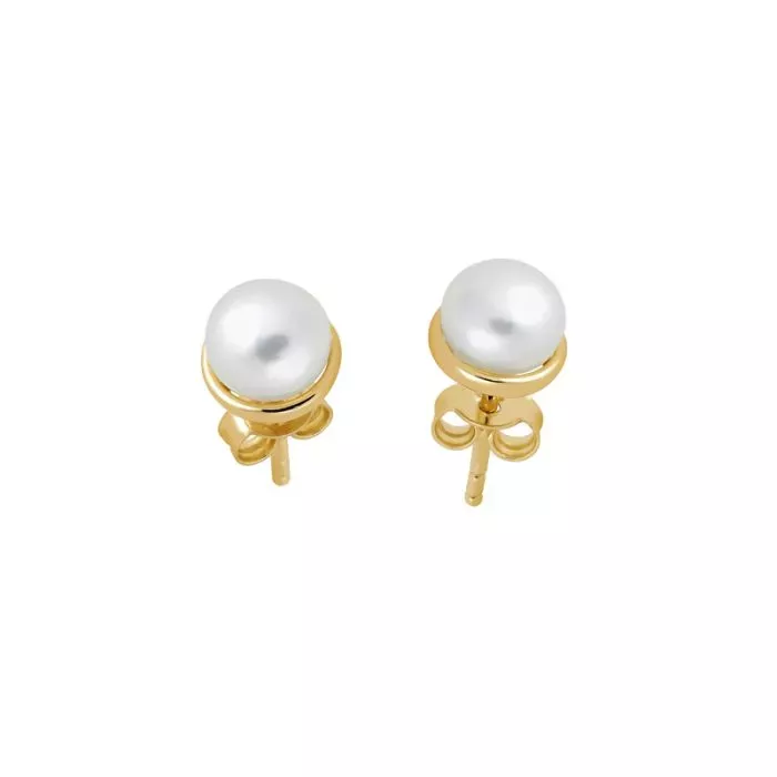 Gold Earrings 9KYG-GE0372WFM-N