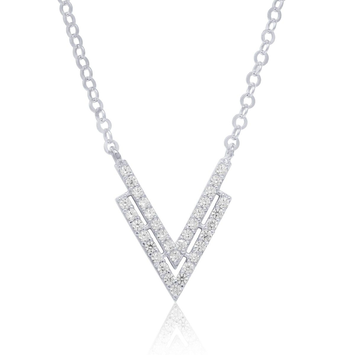 Silver halsband 43 - 45 cm  BOL-N0191Z/43-45