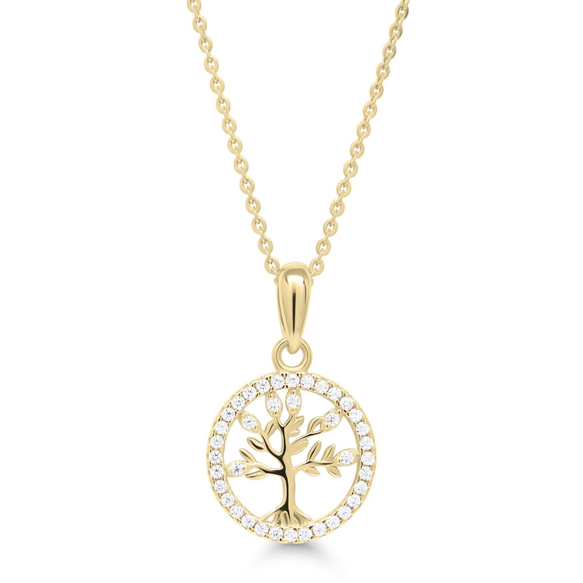 Silver Necklace Tree of Life, Gold-plated BOL-N1965ZG/40-45CM