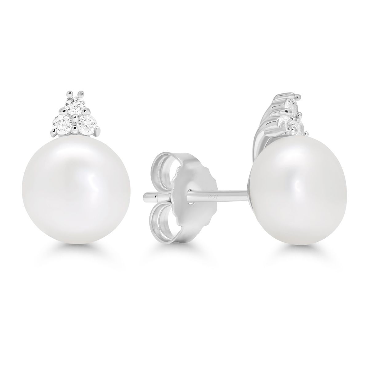 Pearl Earrings with Zircons BOL-E3050ZP