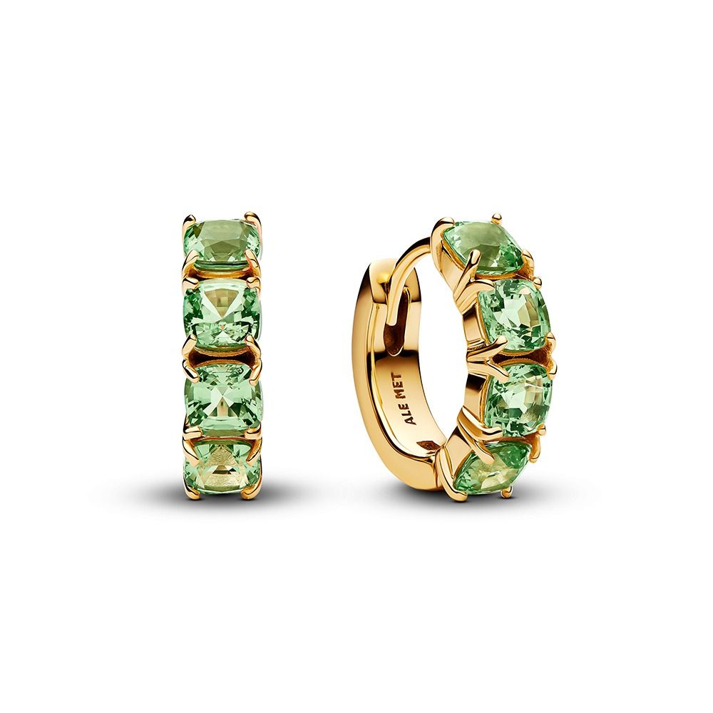 Pandora Textured Green Hoop Ohrringe 263851C01