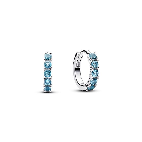 Pandora Blue Huggie Ohrringe 293849C01