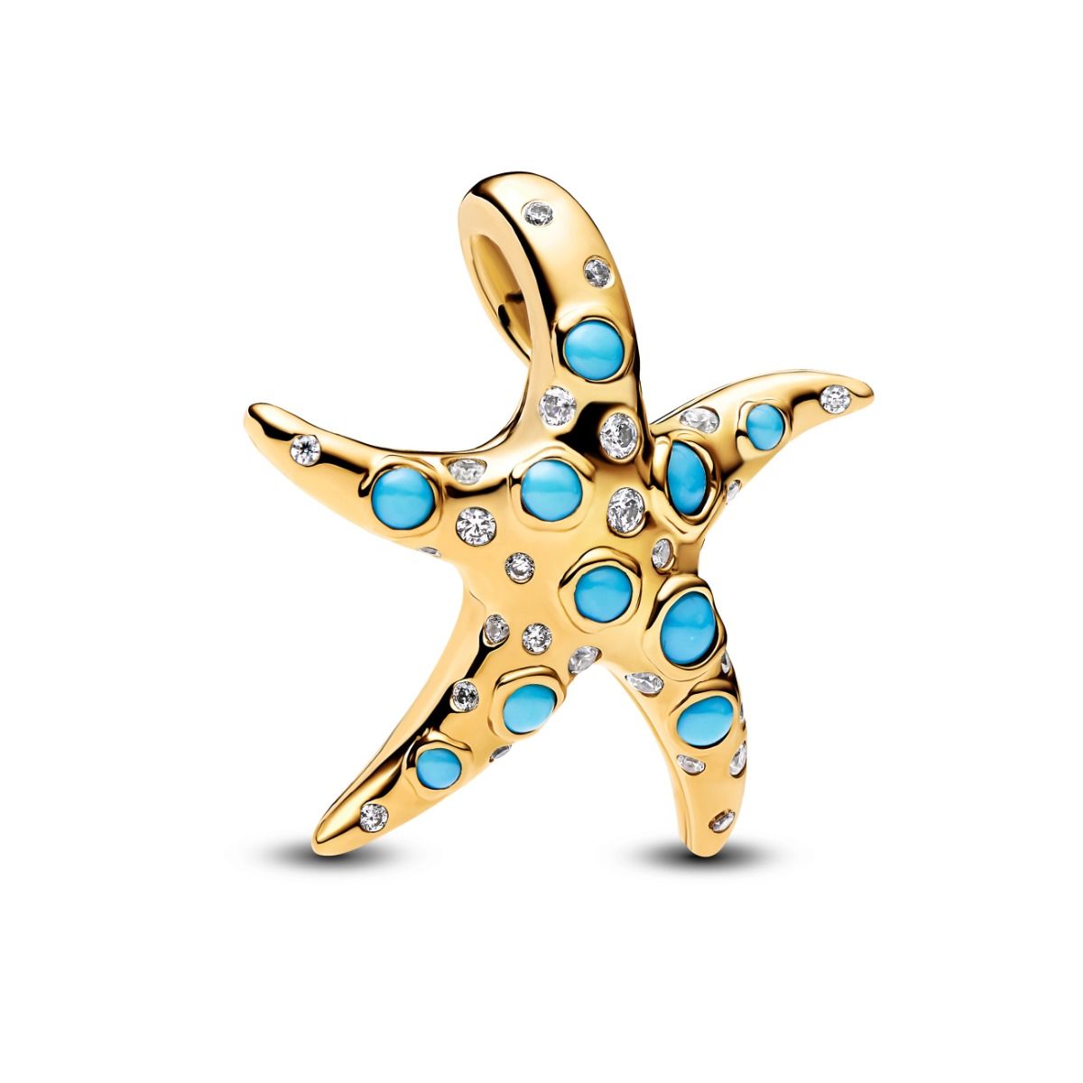 Pandora Sparkling Blue Starfish Dangle Charme 763818C01