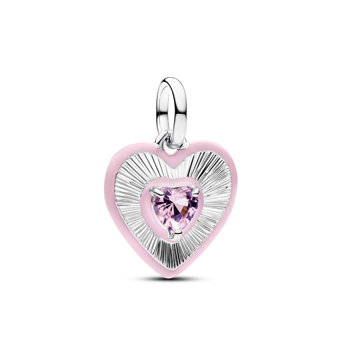 Pandora Radiating Pink Heart Medallion Charm hela 794409C01