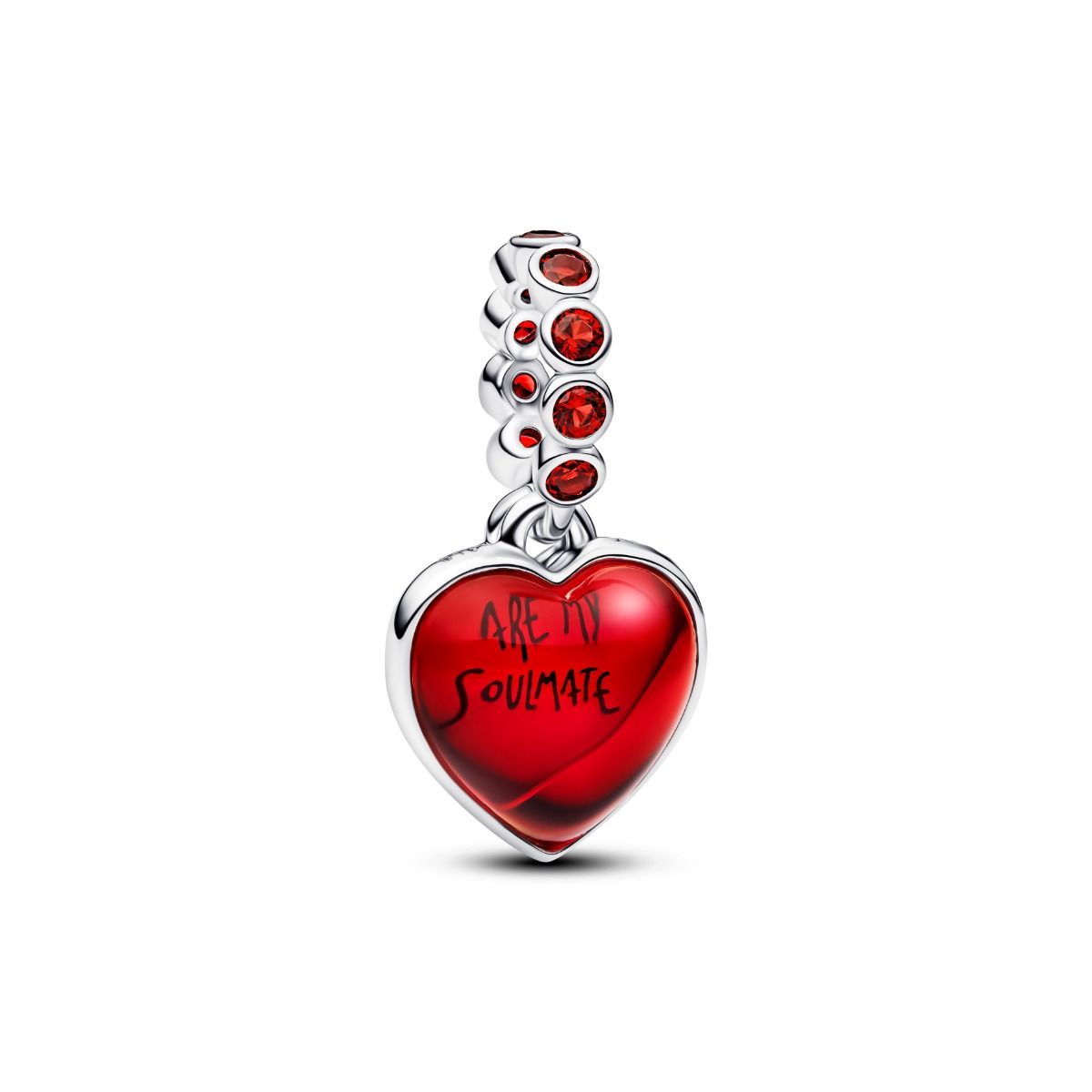 Pandora Red Murano Glass Heart Double Dangle Charm hela 794429C01