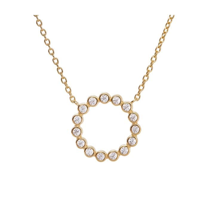 Gyllene halsband 42+3 mm JD28090/4YG