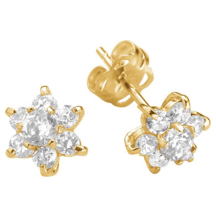 Guld örhängen, blomma JE5786