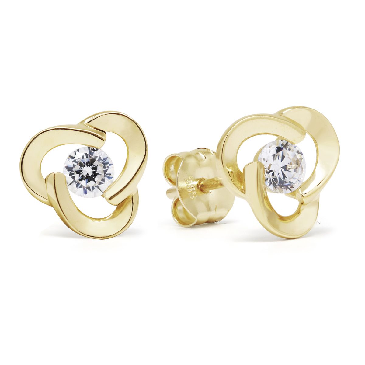Gold Ohrringe, Blume K-E92015Z