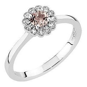Sandberg Kukkaniitty -sormus M-882w-morganiitti-rose