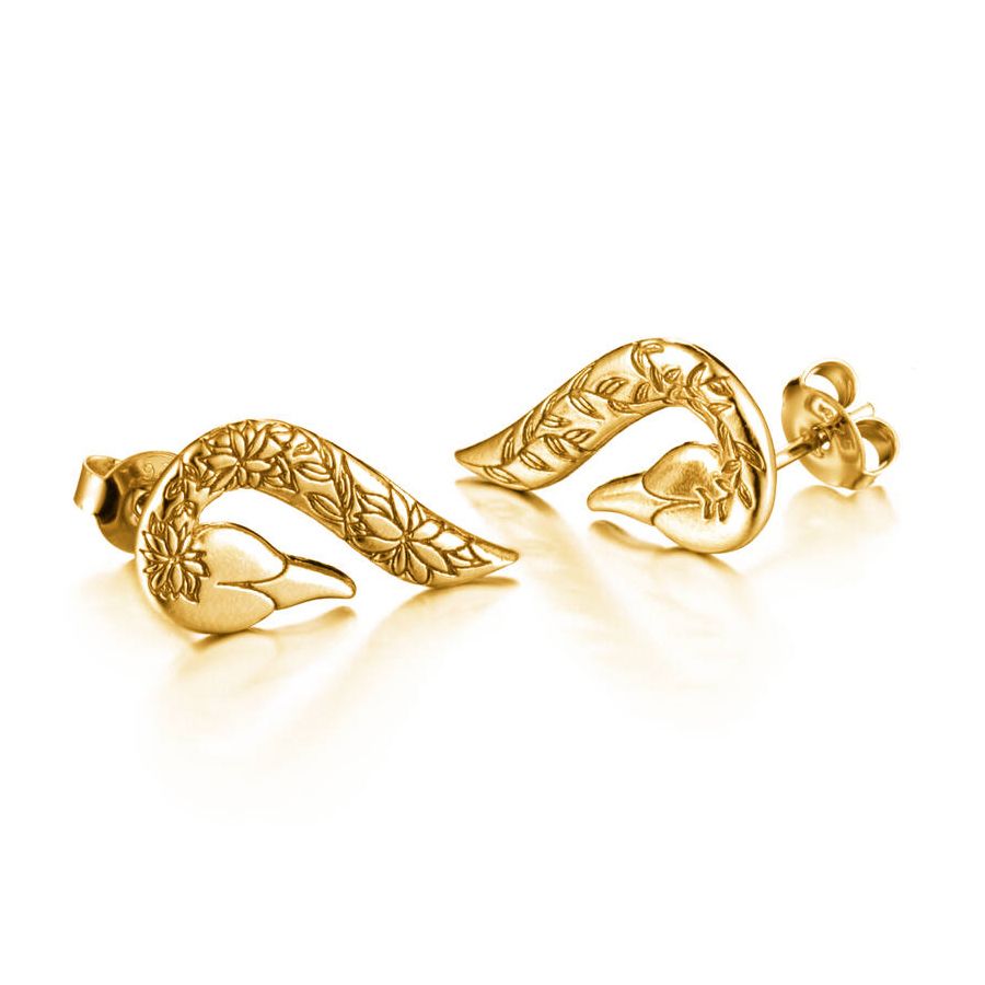 Lumoava Swans Ohrringe, vergoldet L64240800000