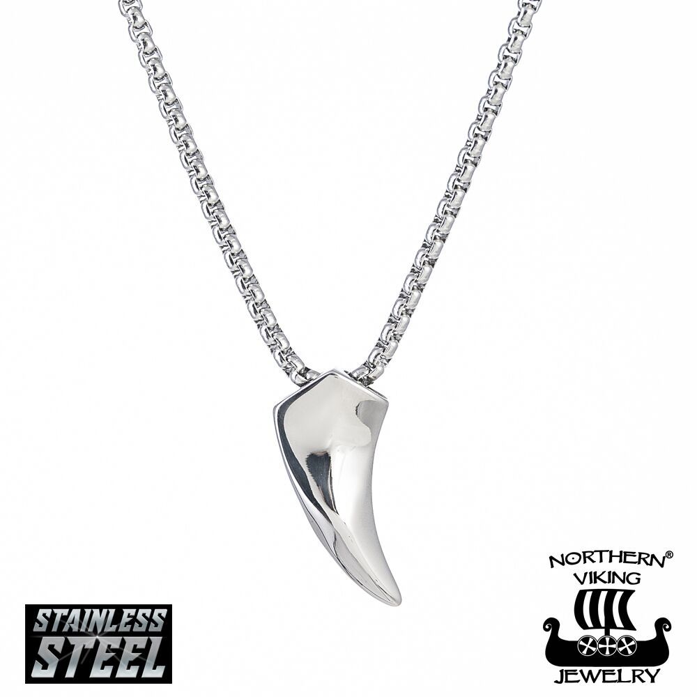 Northern Viking Jewelry Fenrir Wolf Tooth Halskette 55 cm NVJRS024