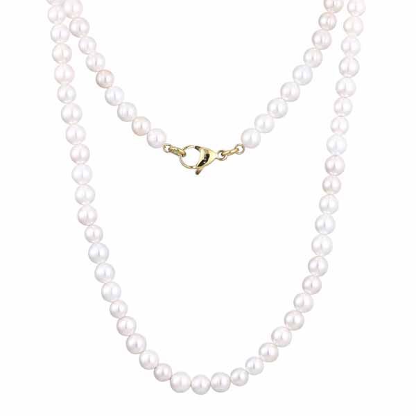 Steel / Pearl Necklace NSS861 SS+WHITE