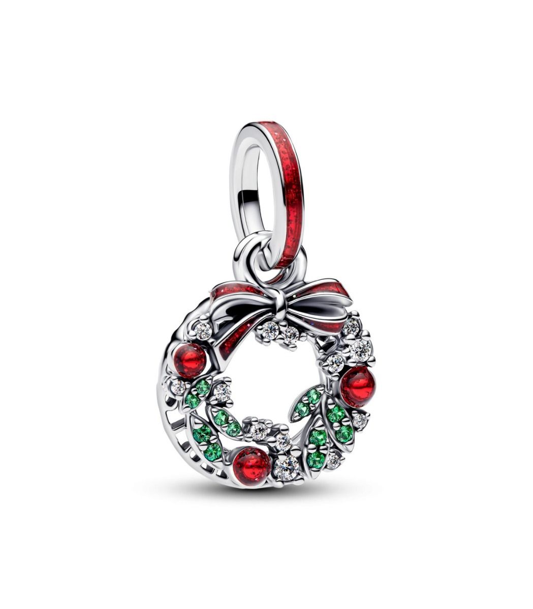 Pandora Holiday Wreath Double Dangle Berlock 794238C01