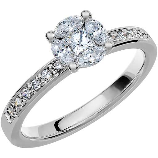 Schalins PK72 0,60 ct,  Weißes Gold