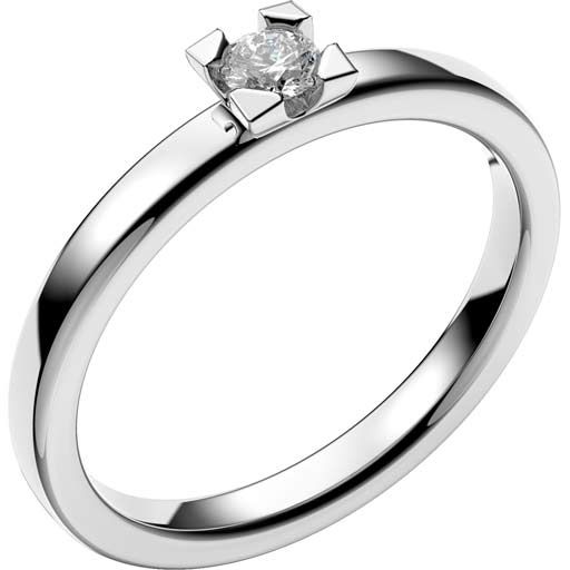 Schalins Seine 0,12 ct,  Weißes Gold