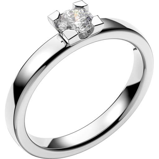 Schalins Seine 0,30 ct,  Weißes Gold