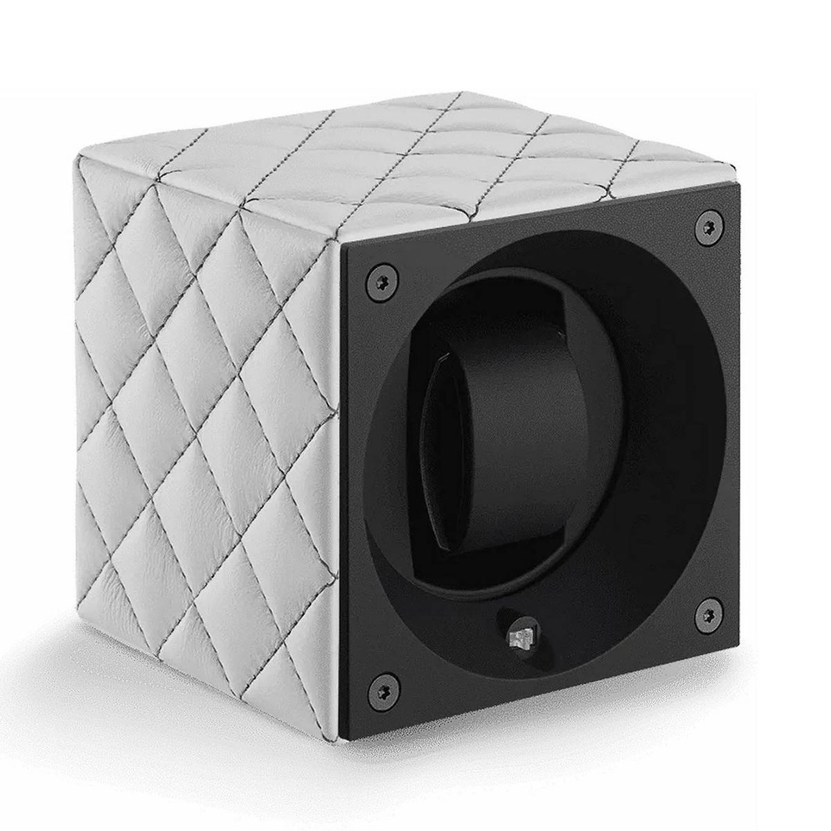 SwissKubik Masterbox Couture White Leather Uhrenbeweger SK01.CV.COUT.BLANC C/GRIS