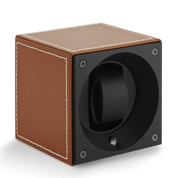 SwissKubik Masterbox Leather Cognac Uhrenbeweger SK01.CV002