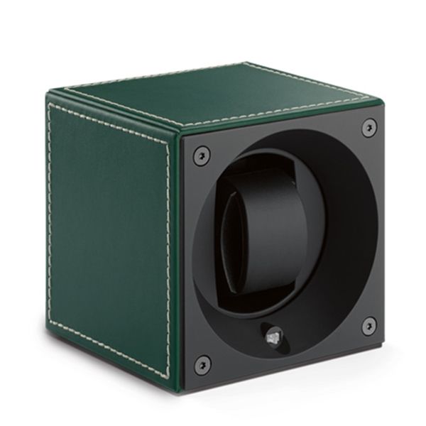 SwissKubik Masterbox Leather Green Uhrenbeweger SK01.CV005