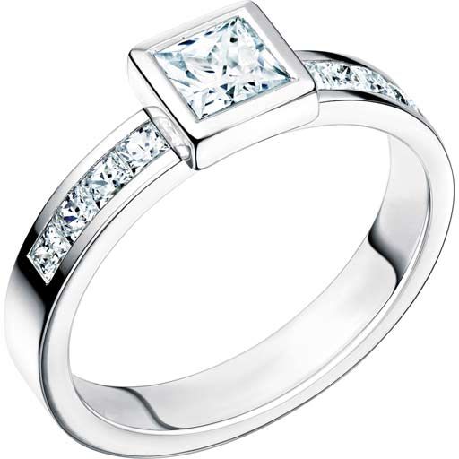 Schalins Tobago 0,90ct,  Weißes Gold