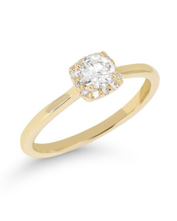 Beat Of Love Cushion Halo ring/ labordiamanten R-8314LD