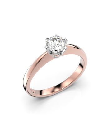 Festive Classic timanttisormus, puna- ja valkokulta 128-040-PV