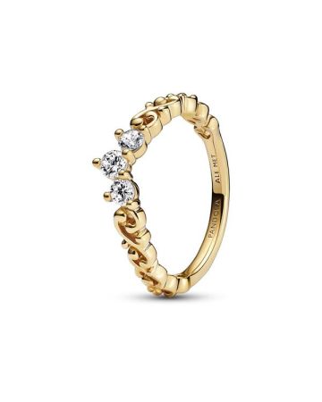 Pandora Ring Stackable Regal Swirl Tiara 14k gold-plated sormus 162232C01-1