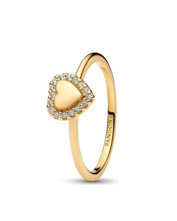 Pandora Engravable Heart Halo sormus 163801C01