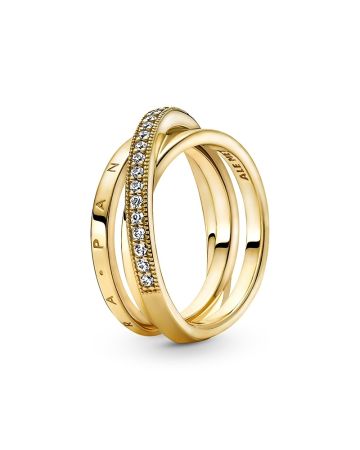 Pandora Triple Band Pave sormus 169057C01-8