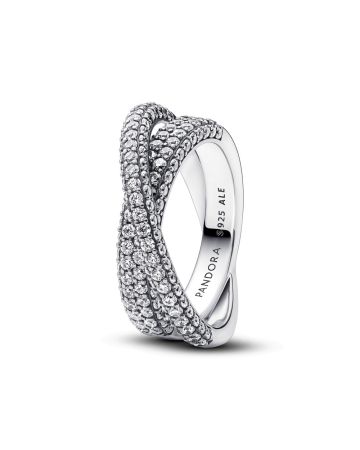 Pandora Sparkling Pave Crossover Dual sormus 193022C01-10