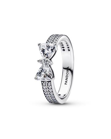 Pandora Sparkling Bow Double-Row Ring 193552C01